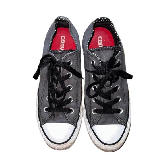 CONVERSE Chuck Taylor Size 9 Charcoal Gray Canvas Low Top Sneakers - Picture 4 of 5